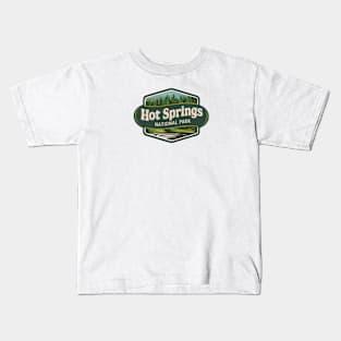 Retro Vintage Hot Springs National Park Kids T-Shirt